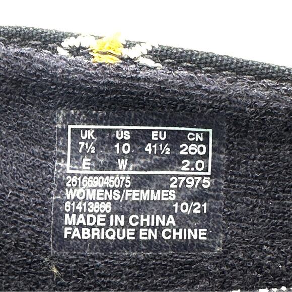 Clarks Cloudsteppers Breeze Ave Slip-On Flats/Sneaker Sz 10 W Daisy Floral Denim - Picture 6 of 16